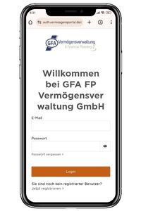 Das Bild zeigt einen Screenshot des Registrierungsprozesses zur digitalen Vermögensverwaltung